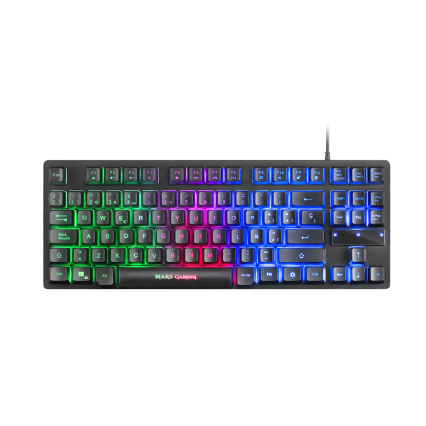 Combo Teclado con cable y Ratón Mars Gaming MCPTKLES RGB 3200DPI Diseo TKL Espaol USB
