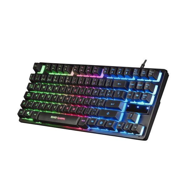 Combo Teclado con cable y Ratón Mars Gaming MCPTKLES RGB 3200DPI Diseo TKL Espaol USB
