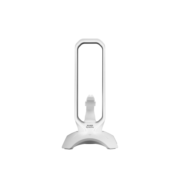 Mars Gaming MHHPRO Para Ratón + HUB 2x USB 3.0 Blanco - Accesorio Gaming Soporte Auriculares + Bungee