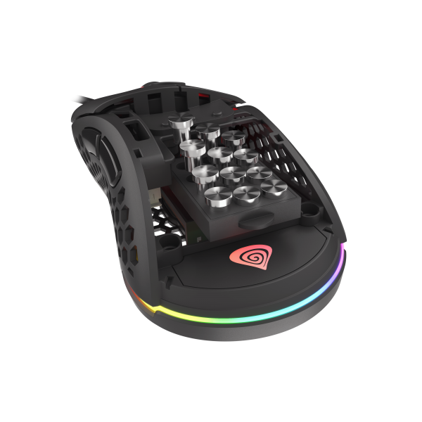 Raton Gaming Genesis Xenon 800 Rgb Con Pesos Sensor Pmw 3389 16000 Dpi