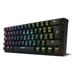 Teclado Mini Krom Gaming Kluster Bluetooth Retroiluminado Mecanico Negro