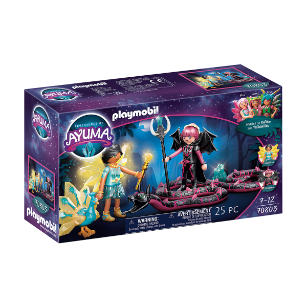 Playmobil fantasia crystal fairy y bat fairy con animales del alma