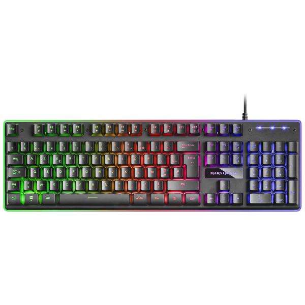 Kit teclado + raton mars gaming mcpx rgb + alfombrilla frances