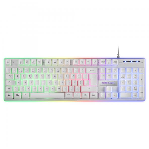 Mars Gaming Mcpxwpt Combo Teclado+rat?n+alfombrilla Blanco Pt