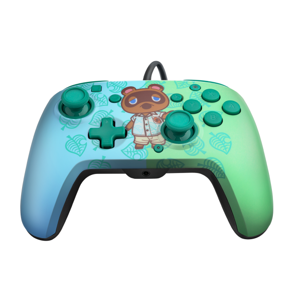 Mando Pdp Faceoff Wired Controller+audio Wired Control Animal Crossing New Horizon Tom Nook ( Switch 2 )