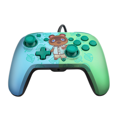Mando Pdp Faceoff Wired Controller+audio Wired Control Animal Crossing New Horizon Tom Nook ( Switch 2 )