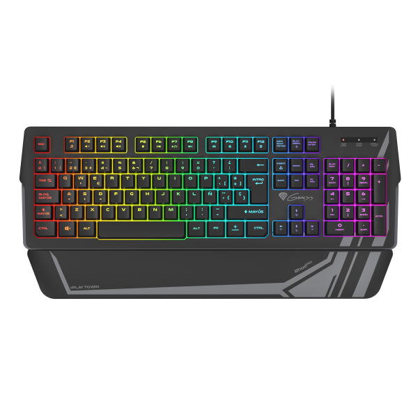 Teclado Gaming Genesis Rhod 350 Usb Retroiluminado Membrana Negro