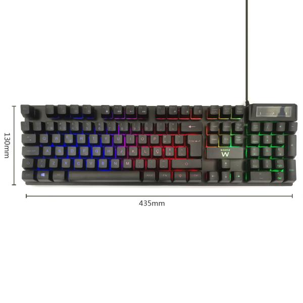 Teclado Gaming Ewent Pt Usb Retroiluminado Membrana Negro