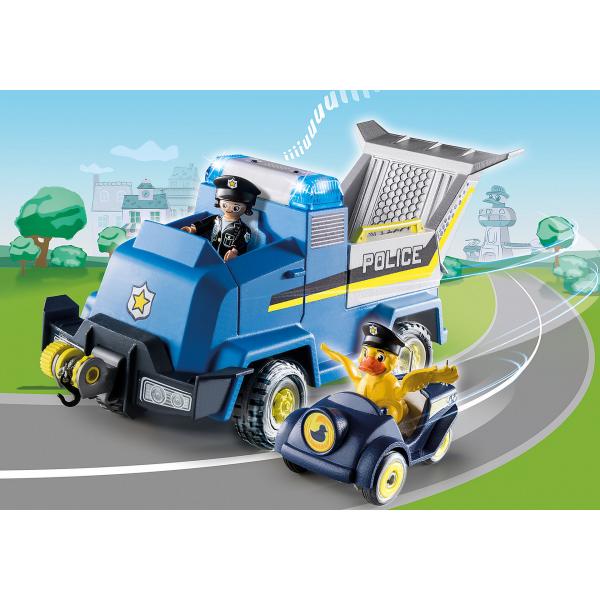 Playmobil duck on call vehiculo de emergencia de la policia