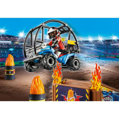 Playmobil starter pack stuntshow quad con rampa de fuego