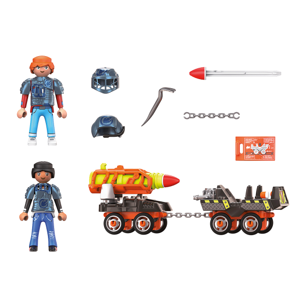 Playmobil dino mine carro de cohetes