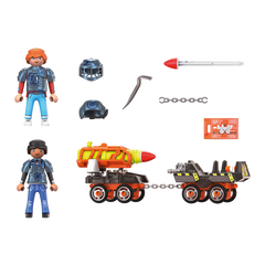 Playmobil dino mine carro de cohetes