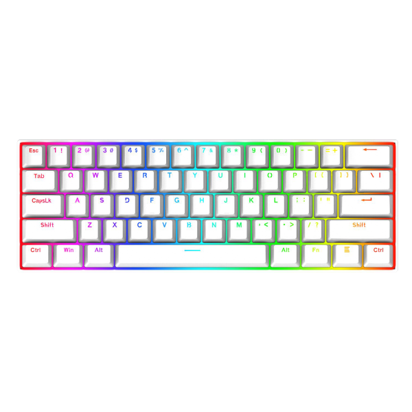 Redragon - Dragonborn Teclado Mecánico Gaming Switch Marron Rgb Blanco