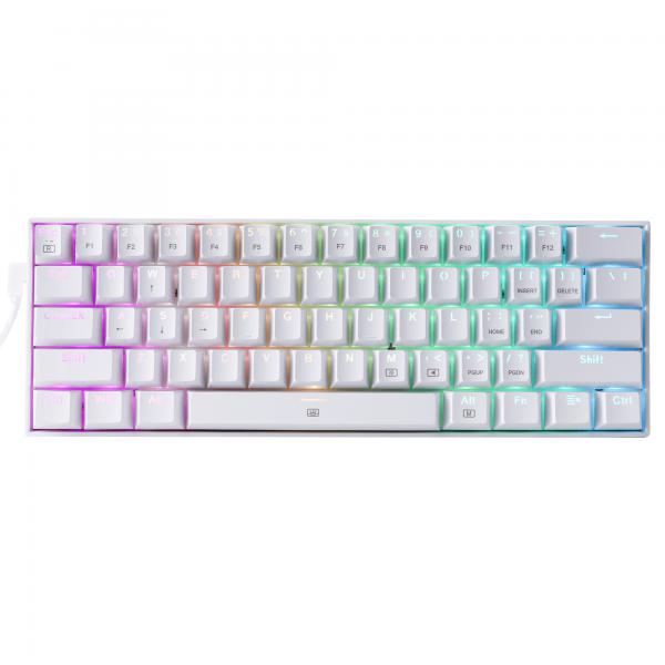 Redragon - Dragonborn Teclado Mecánico Gaming Switch Marron Rgb Blanco