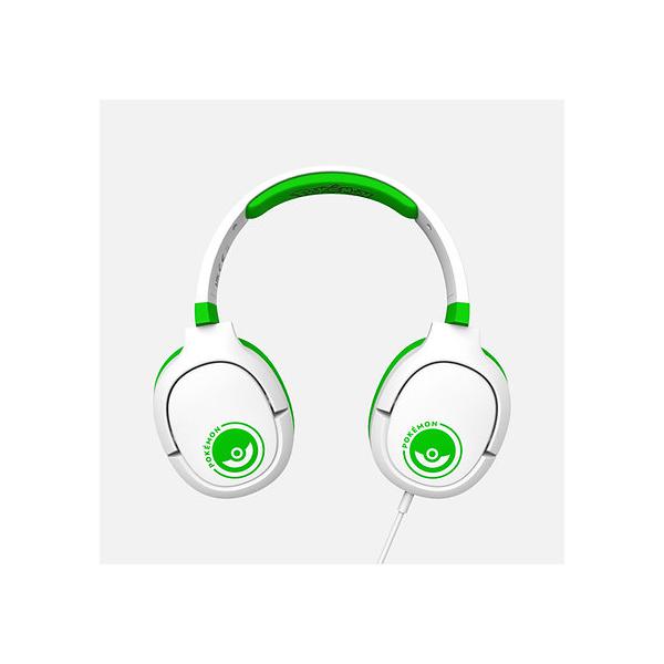 Auriculares Otl Pro G1 Gaming Headphones Pokemon Pokeball White / Green (blanco/verde)(switch/tablet/movil/pc)