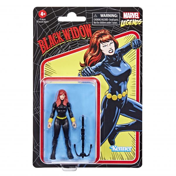 Figura hasbro black widow 9.5 cm marvel legends retro