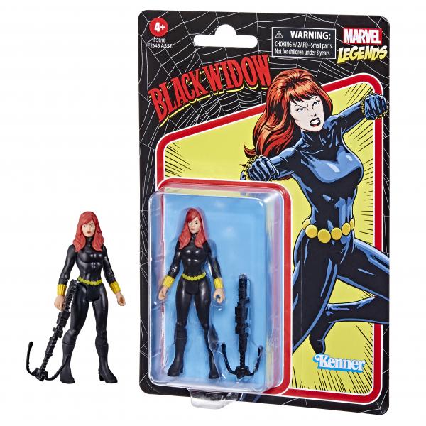 Figura hasbro black widow 9.5 cm marvel legends retro