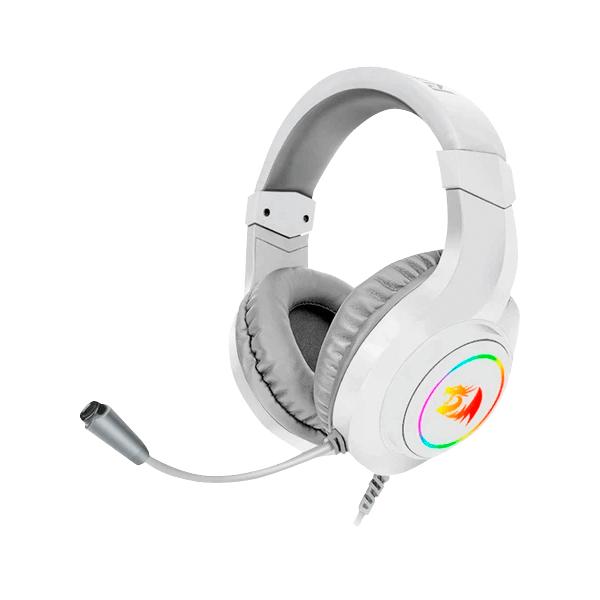Redragon - Hylas Auricular Gaming Rgb 3.5mm Micrófono Blanco