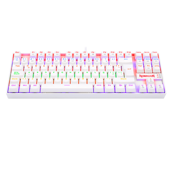 Redragon - Kumara 2 Teclado Mecanico Gaming Rainbow Espaol Blanco