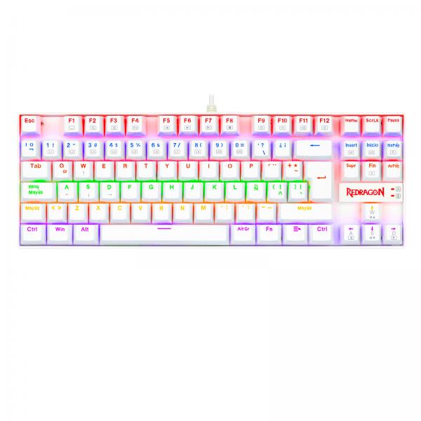 Redragon - Kumara 2 Teclado Mecanico Gaming Rainbow Espaol Blanco