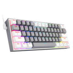 Redragon - Fizz Pro Teclado Mecanico Gaming Inalámbrico Rgb Gris/blanco