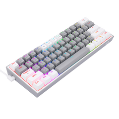 Redragon - Fizz Pro Teclado Mecanico Gaming Inalámbrico Rgb Gris/blanco