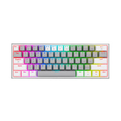 Redragon - Fizz Pro Teclado Mecanico Gaming Inalámbrico Rgb Gris/blanco