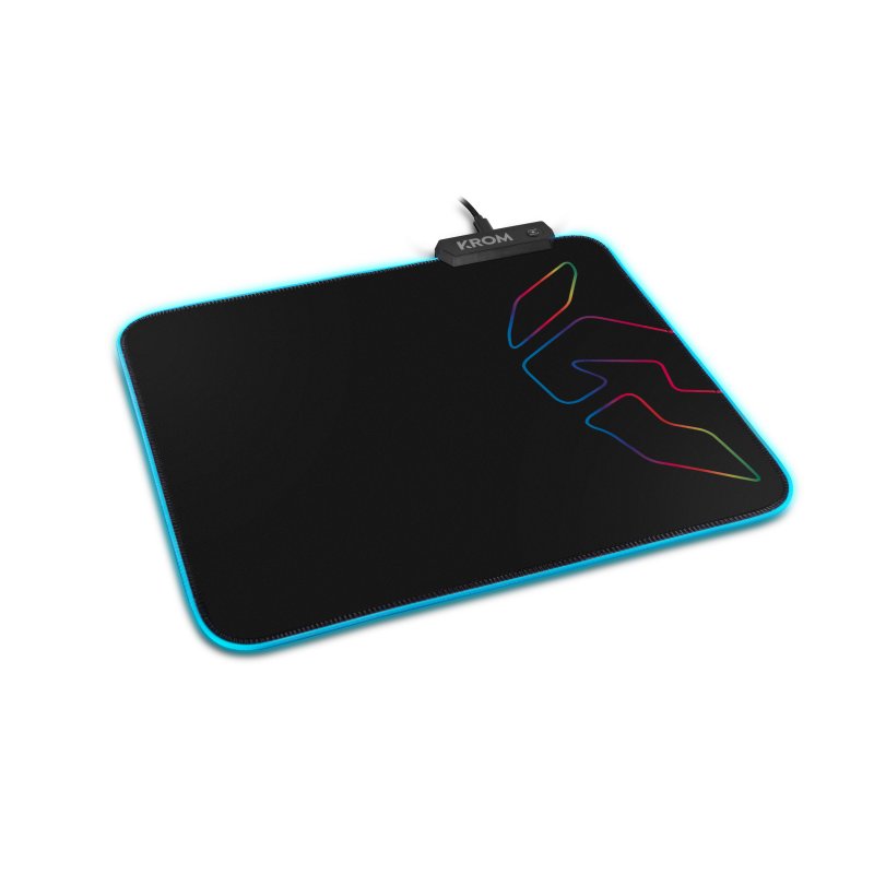 Alfombrilla gaming krom knout rgb negro 320x270x3