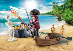Playmobil starter pack pirata con bote de remos