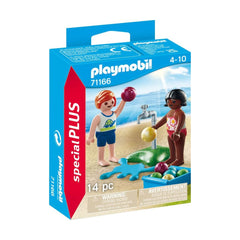 Playmobil nios con globos de agua