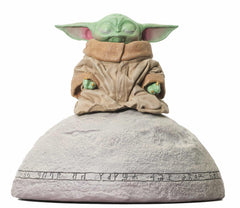 Figura diamond select toys star wars the mandalorian grogu on seein stone 1 - 6 escala milestones statue