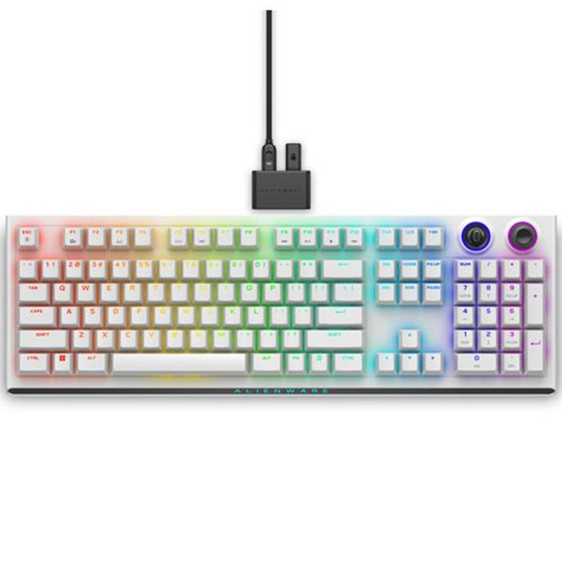 Teclado Dell Alienware Tri - Mode Wireless Gaming Aw920k Inalambrico Ingles Blanco