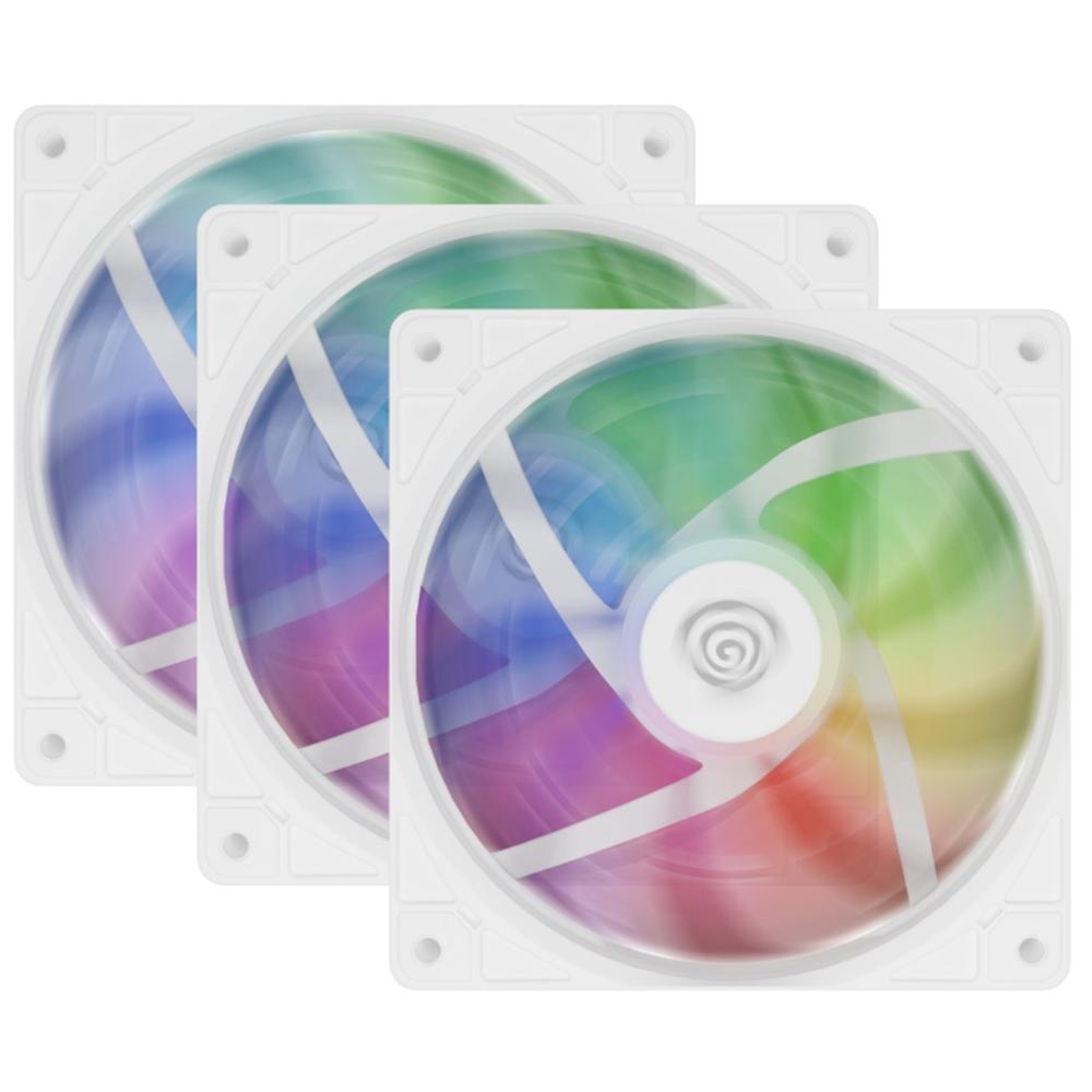 Ventilador caja gaming genesis oxal 120 argb blanco 3 x 120mm