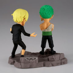 Figura banpresto one piece world collectable figure log stories roronoa zoro & sanji - pulgadas...nothing...at all!!!! 8cm