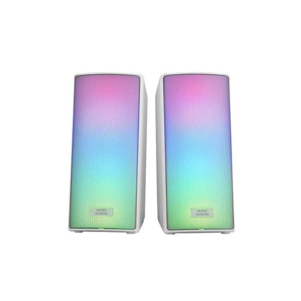 Altavoces mars gaming 2.0 msrgb2 blanco