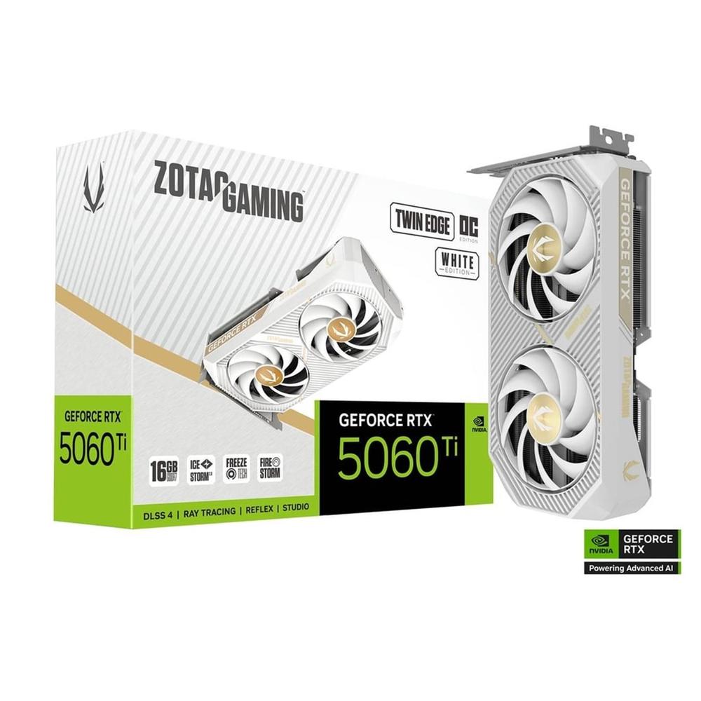 Tarjeta Grafica Zotac Gaming Rtx 5060 Ti Twin Edge Oc White Edition 16gb Gddr7
