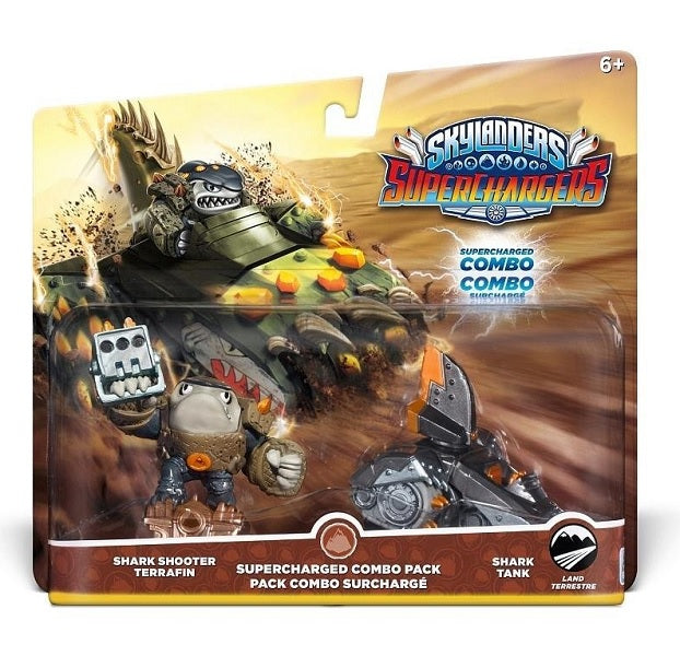 Figura Skylanders Superchargers Dual Pack Hurricane Shark Shooter Terrafin & Shark Tank