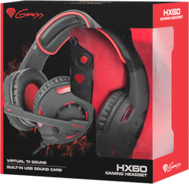 Auriculares Genesis Gaming Headset Hx60. Virtual 7.1 Sound