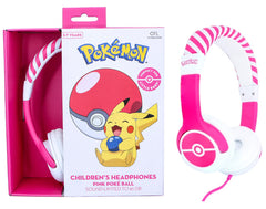 Auriculares Otl Wired Headphones Pokemon Pokeball Pink (rosa) (ps4/xbox/switch/movil/tablet) (3-7 Aos)