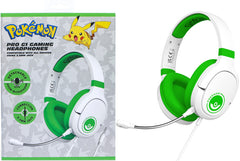Auriculares Otl Pro G1 Gaming Headphones Pokemon Pokeball White / Green (blanco/verde)(switch/tablet/movil/pc)