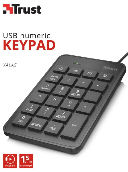 Teclado Trust Xalas Usb Numeric Keypad