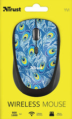 Ratón Trust Yvi Wireless Compact Mouse Peacock (sensor Optico De 800 - 1.600 Ppp Reales)