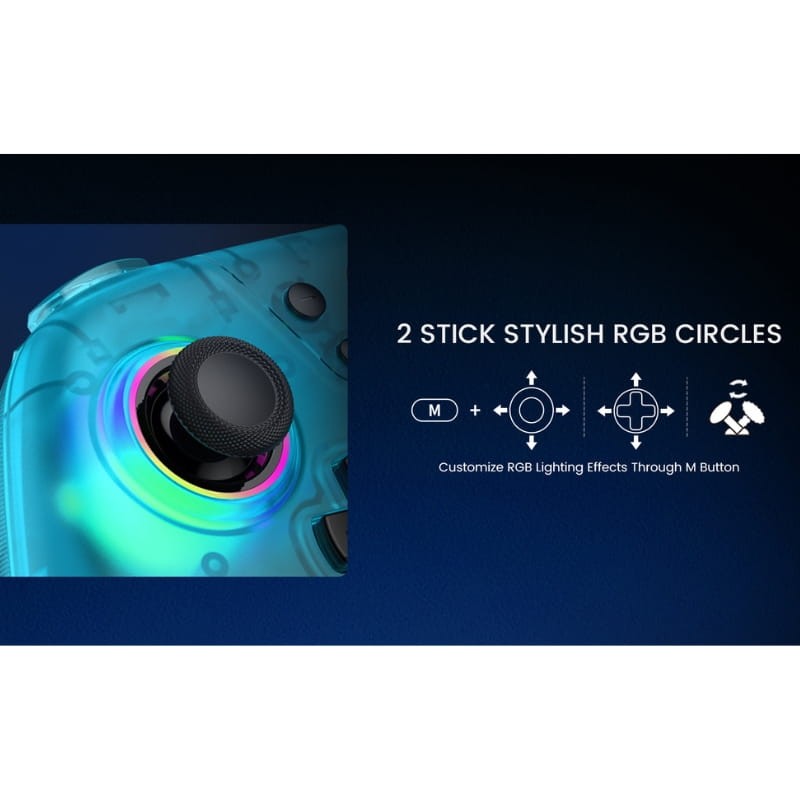 Mando GameSir T4n Nova Azul Neón - Gamepad para Nintendo Switch/PC/Smartphone/Tablet/iOS/Android TV Box