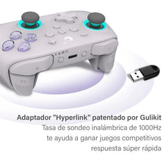 Mando Gulikit KK3 Max NS39 Blanco - Gamepad Compatibles Nintendo Switch, Android, iOS, Windows