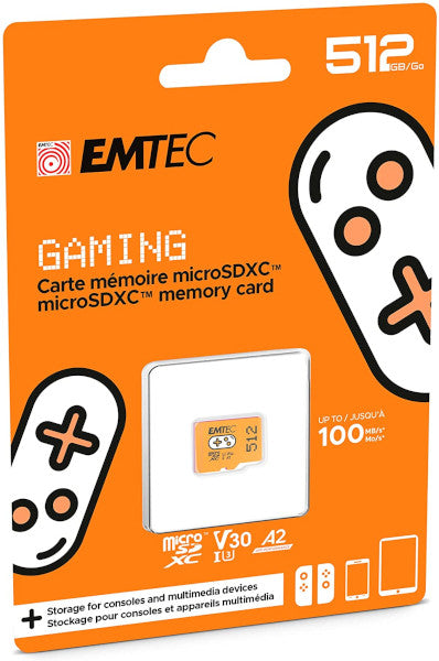 Emtec Microsdxc Uhs-1 U3 V30 A1 512gb Orange (naranja) (switch)