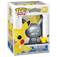 Funko pop jumbo pokemon s6 pikachu plateado efecto metalico 10 pulgadas edicion especial exclusivo 59873