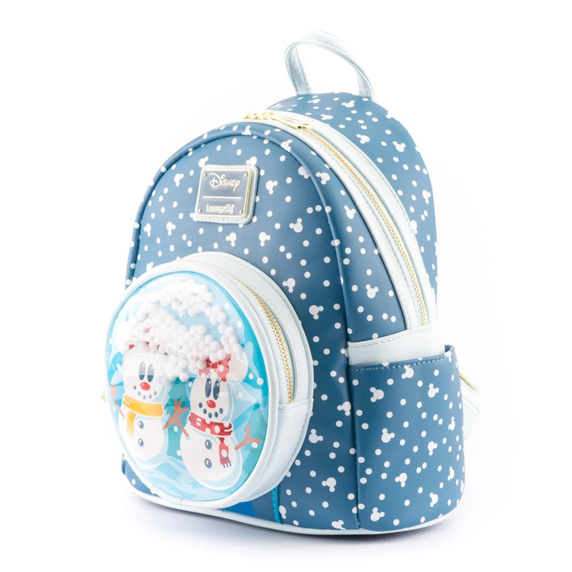 Mochila loungefly disney minnie y mickey muecos de nieve