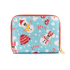 Monedero loungefly disney minnie y mickie muecos de nieve aop