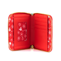 Monedero loungefly disney minnie y mickie muecos de nieve aop