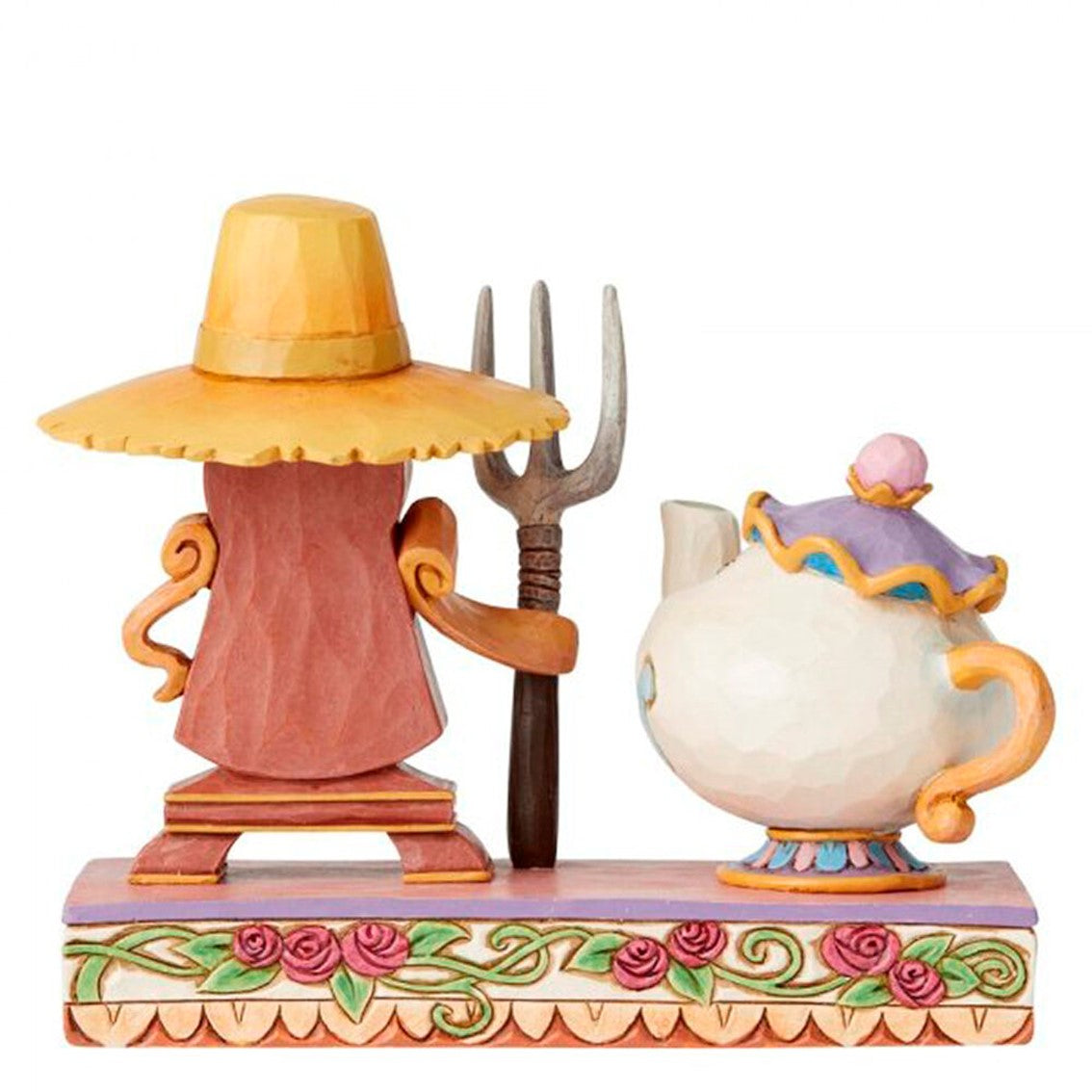 Figura enesco disney din don y la seora potts (cogsworth and mrs potts)